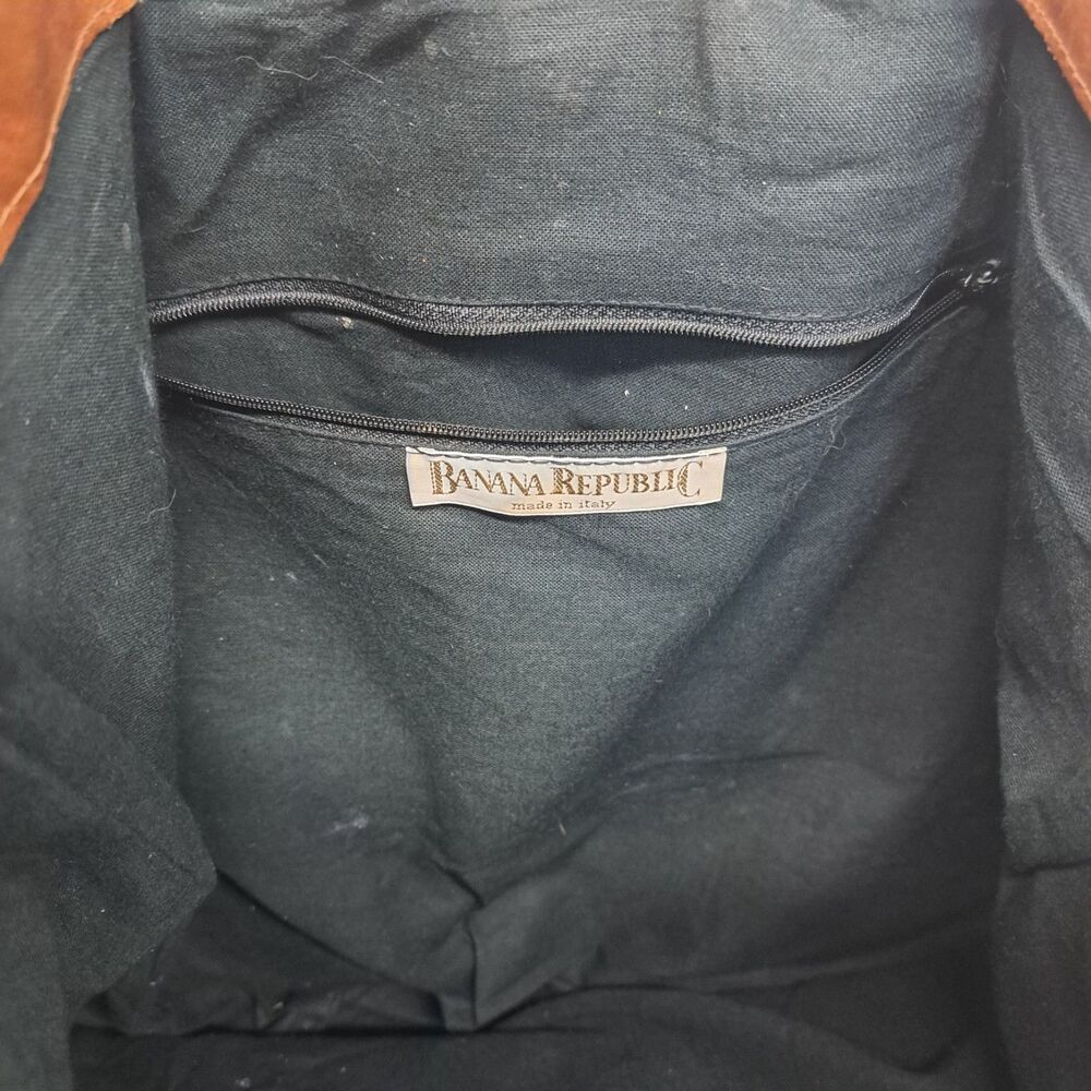 Vintage Banana Republic Plaid Bucket Bag Made In Italy - Picture 7 of 11